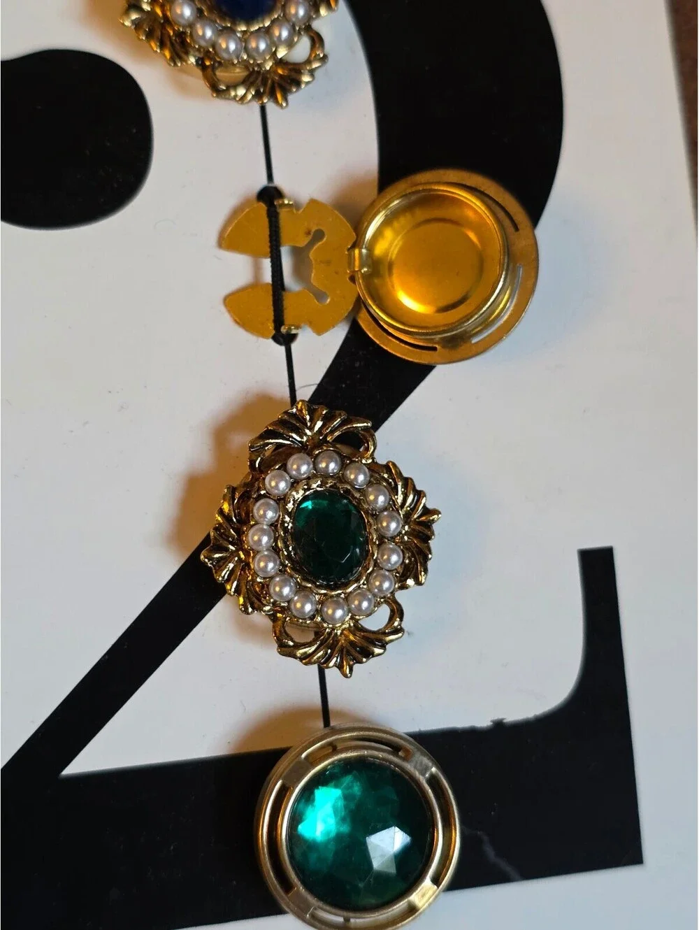 Vintage NONY New York Button Covers Set-6  Bold fancy Statement